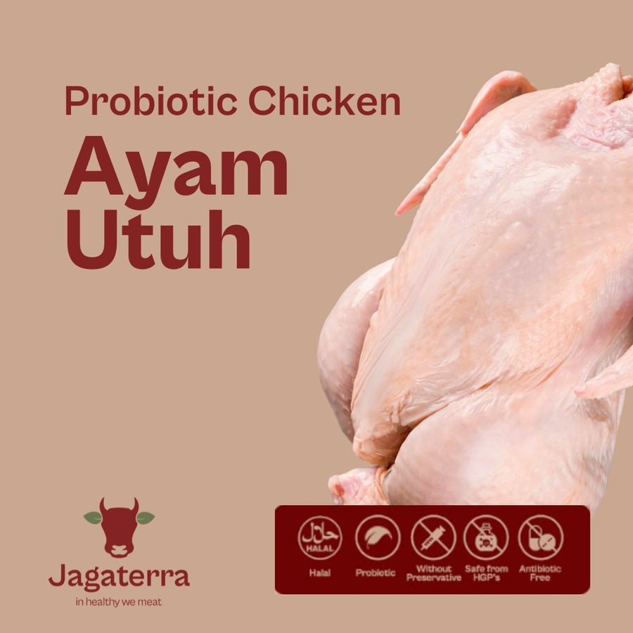 

Ayam Utuh Negri Probiotik sudah dipotong Merk Berkah - 900gr-1kg
