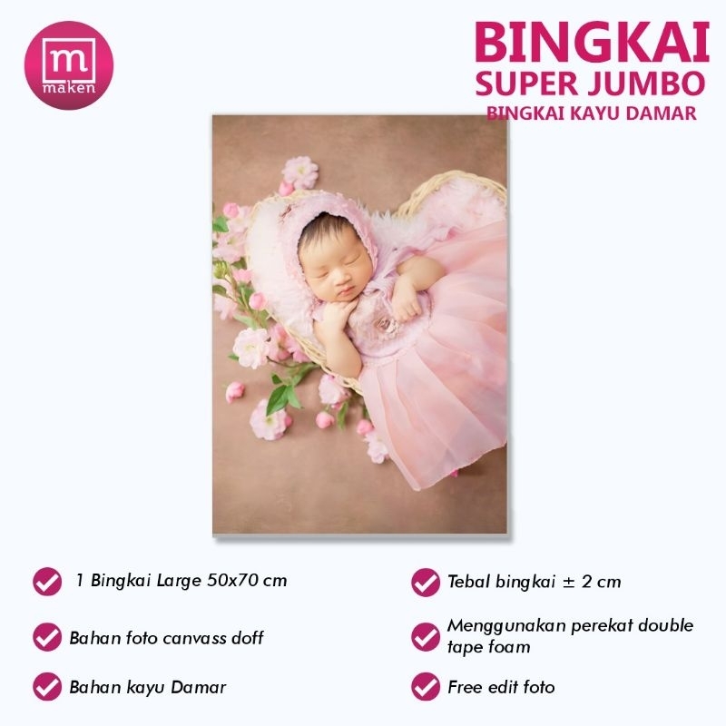 Makenliving Foto Bingkai Besar 22R (wajib baca deskripsi)