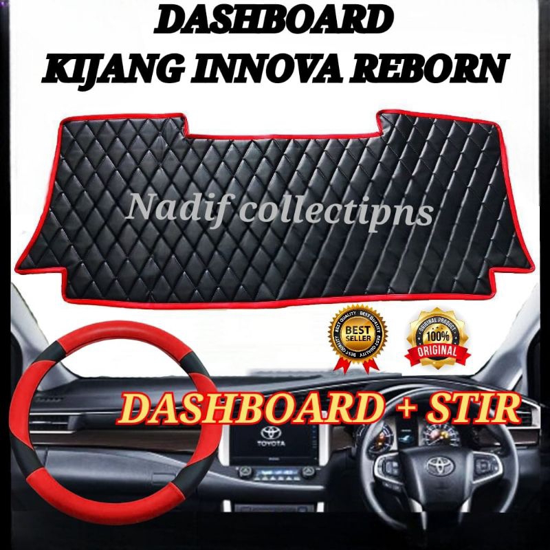 Alas / Cover Dashboard Kulit Sintetis KIJANG INNOVA REBORN Motif Wajik