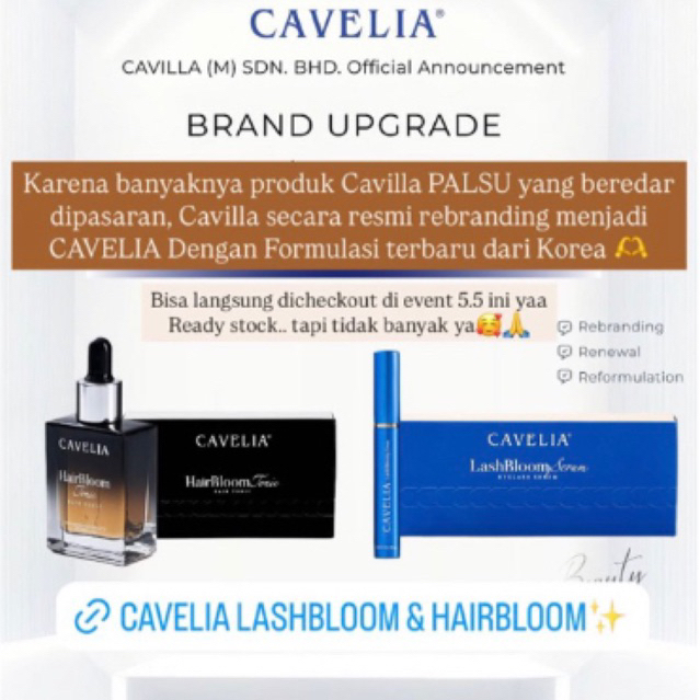 SERUM RAMBUT CAVILLA/CAVILLA HAIR TONIC 100% ORIGINAL