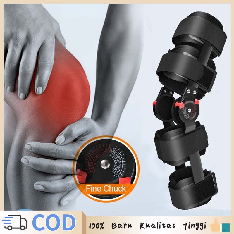 Hinged Knee Brace Adjustable Deker Lutut Kesehatan Penyangga Terapi Lutut Knee Support Multi-fungsio
