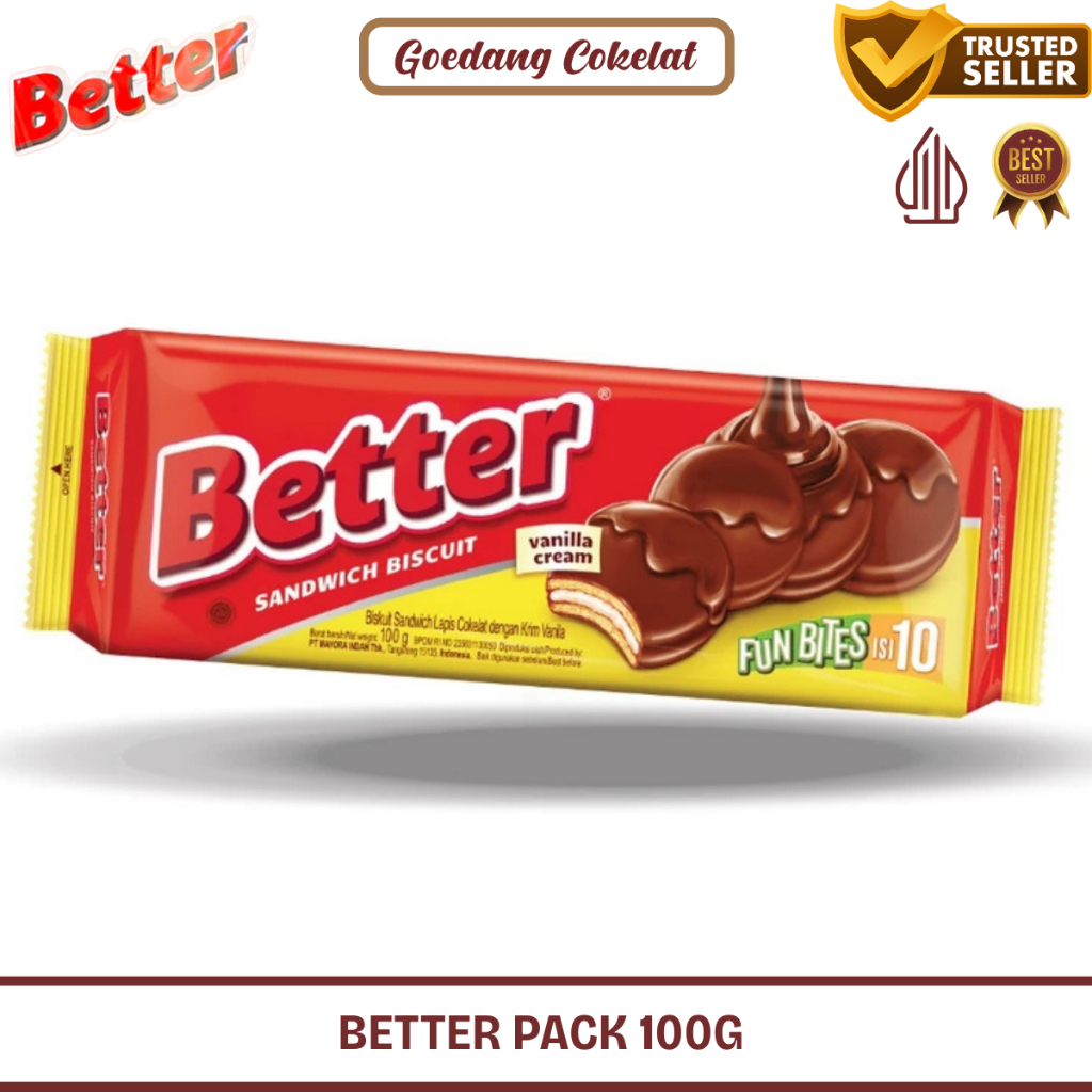 

Better Fun Bites Big Pack Sandwich Biscuit Biskuit Coklat Kemasan Pack 100g