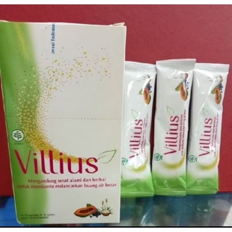 

VILLIUS (pt.novel) per box 10 sahcet mengandung serat alami dan herbal membantu melancarkan buang air besar