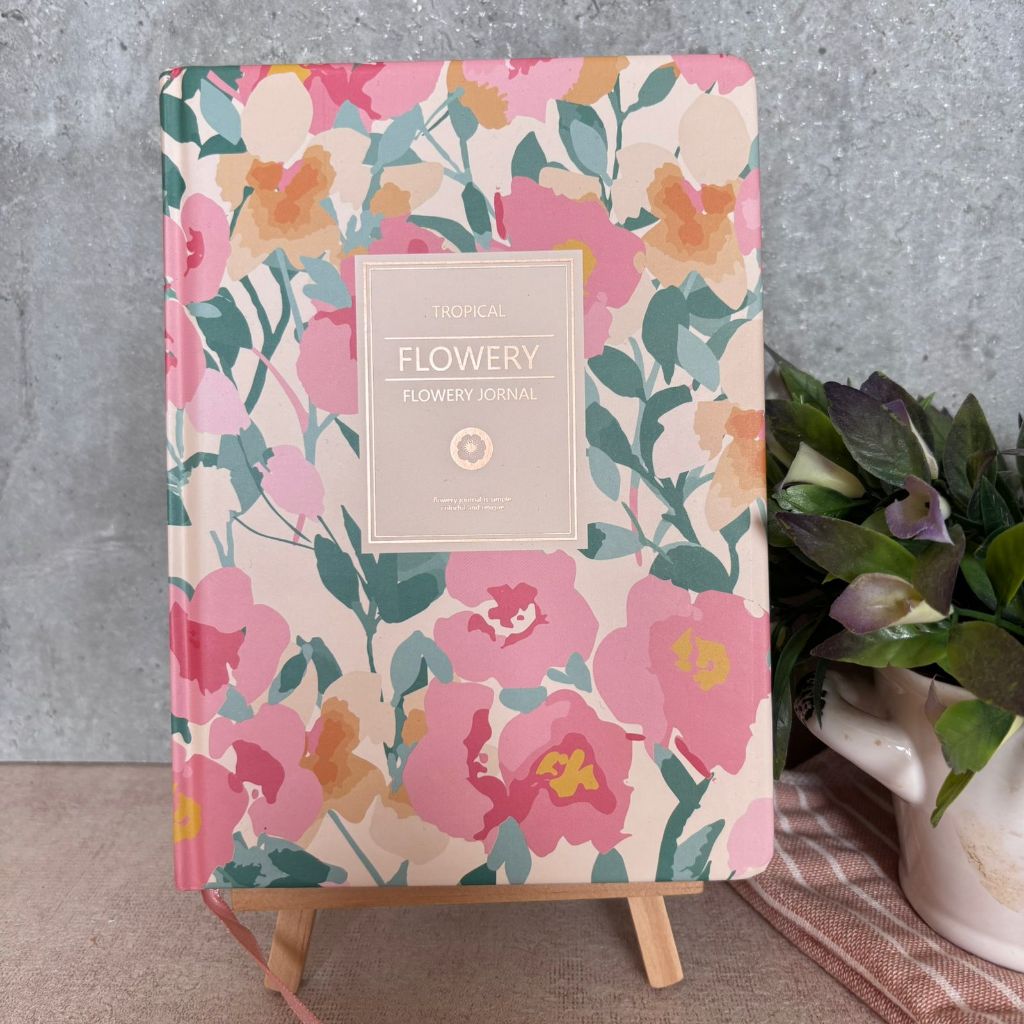 

B6 MIKIREI Flowery Jornal | Buku Jurnal Bunga | Buku Catatan Aestetic Diary Bunga Diary cantik