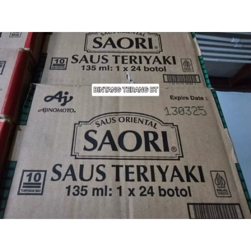 

Saori Saus Oriental Saos Teriyaki 135 ml x 24 botol per dus / karton Ajinomoto