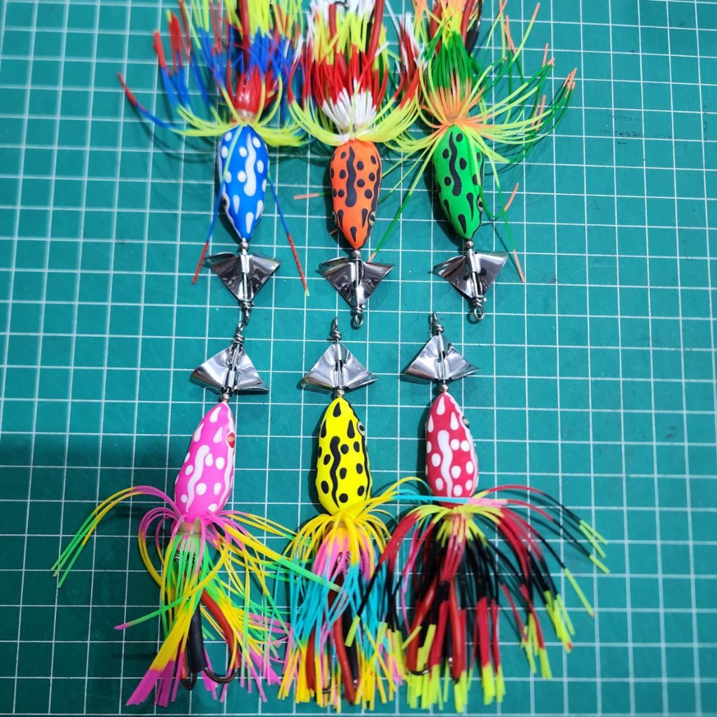 Umpan Casting FEMI CORDEL Frog Soft Frog Latex Kipas Stainless