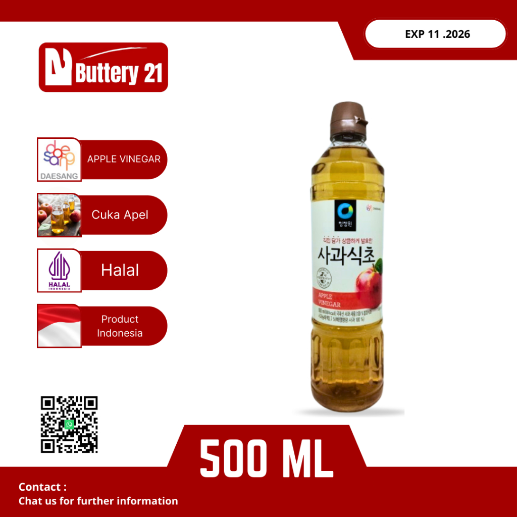 

DAESANG APPLE VINEGAR 500 ML/CUKA APEL DAESANG PREMIUM/CUKA APEL