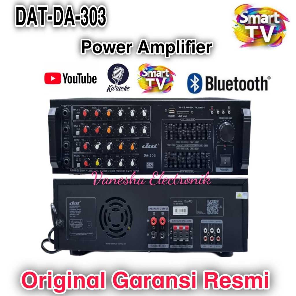 Amplifier Power Mixer Karaoke DAT DA 303 Bergaransi