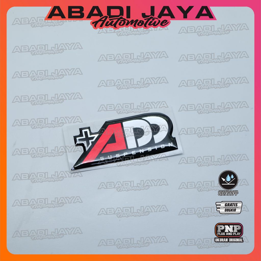 Emblem Timbul Add Suspension / Sticker Timbul Add Suspension / Sticker Shock Add Suspension