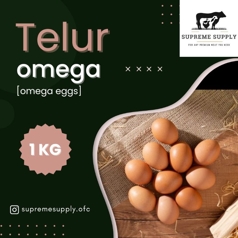 

PREMIUM Telur Omega 1 kg | Fresh Halal Organic Omega Eggs Premium Jumbo Segar