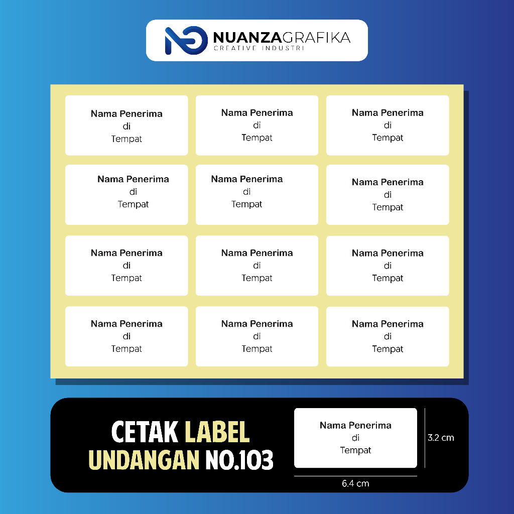 

LABEL NAMA UNDANGAN CUSTOM