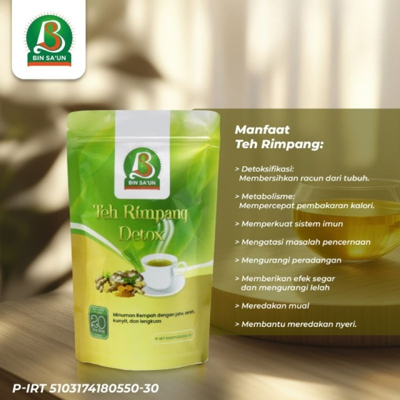 

Teh Rimpang Detox BIN SA'UN isi 20pcs 100%ORGANIC