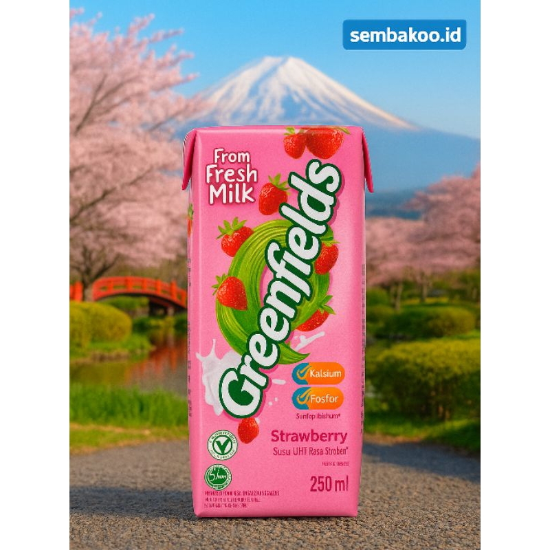 

Susu Greenfields UHT Rasa Stroberi, Coklat, Full Cream 250ml – Susu Segar dari Sapi Asli | Tinggi Kalsium & Vitamin