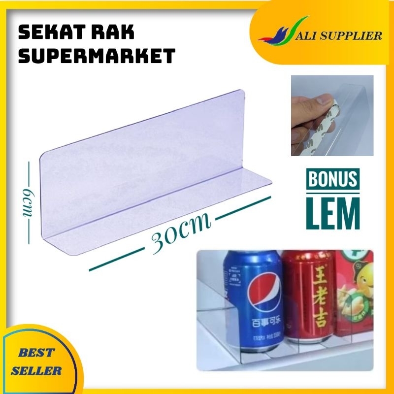 SEKAT PEMISAH ETALASE MINIMARKET / SEKAT BARANG / PENYEKAT RAK /  SEKAT ETALASE MINIMARKET / SEKAT P