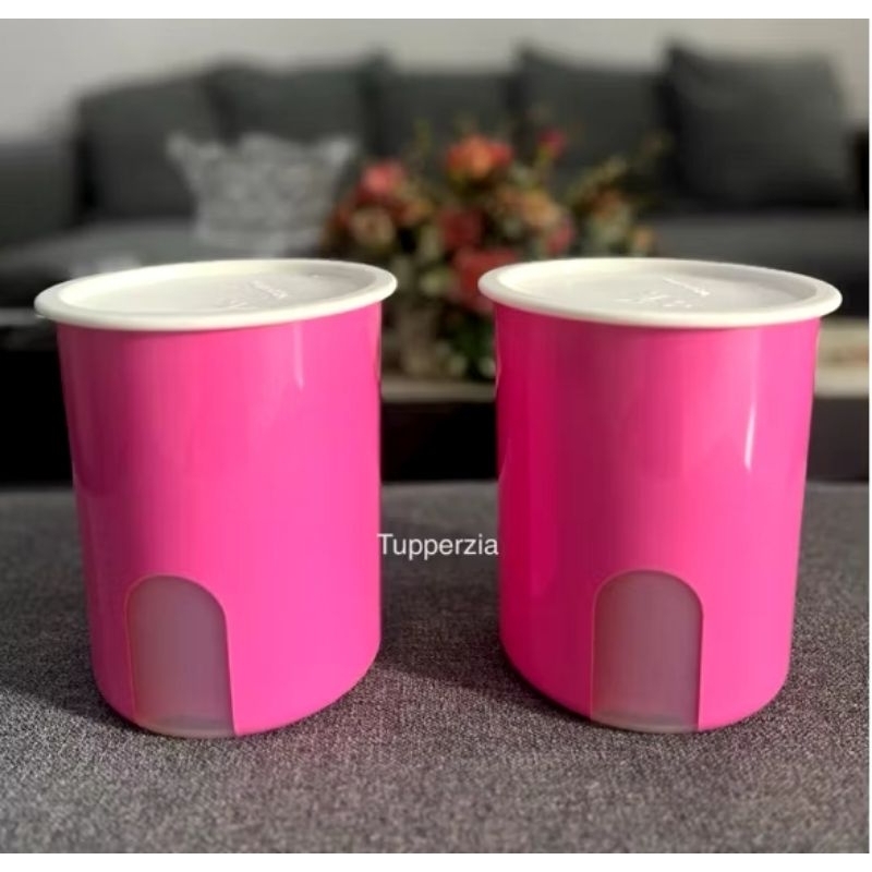 Snack peak canister pink Tupperware