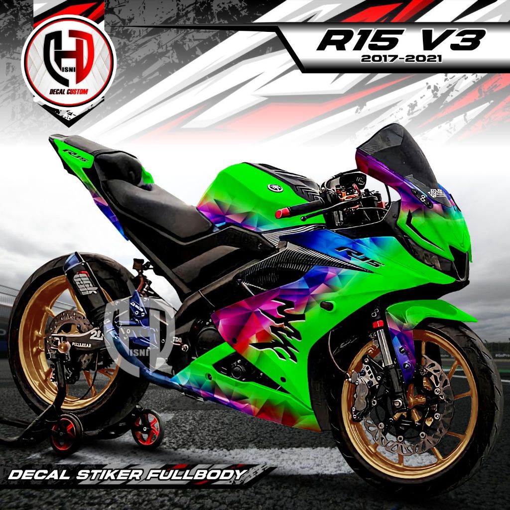 COD Decal R15 V3 Stiker Dekal Motor R15 V3 Sticker Yamaha R15 V3 Fullbody 2017 2018 2019 2020 2021