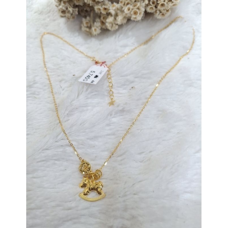 Kalung emas 24k kuda koin