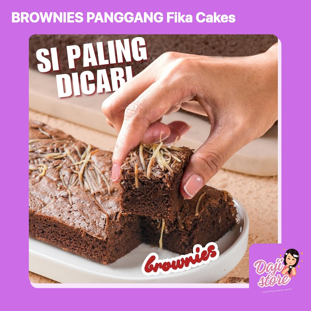 

KUE BROWNIES COKELAT PANGGANG TOPPING KEJU HALAL BRONIS COKLAT