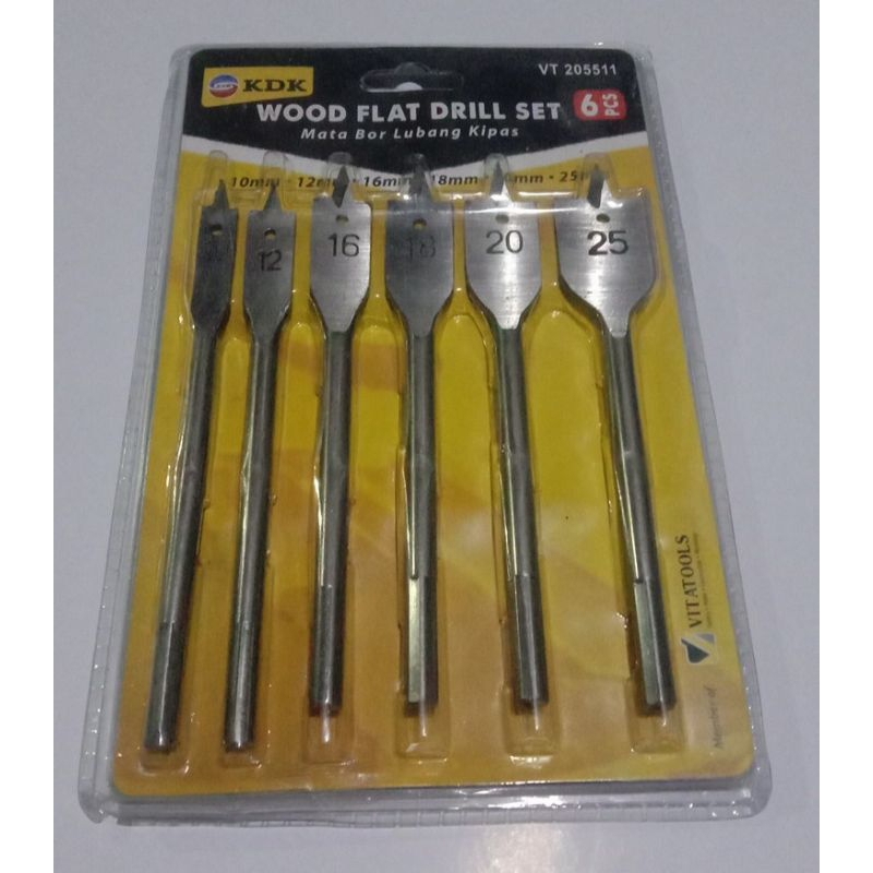 satu set mata bor kipas