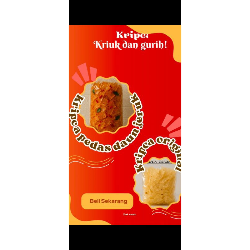 

keripik kaca/kripca rasa original dan pedas daun jeruk, 250gram, 500gram dan,1kg