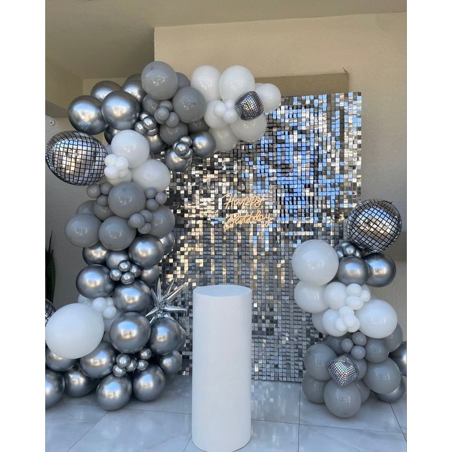 Dekorasi backdrop sequin birthday