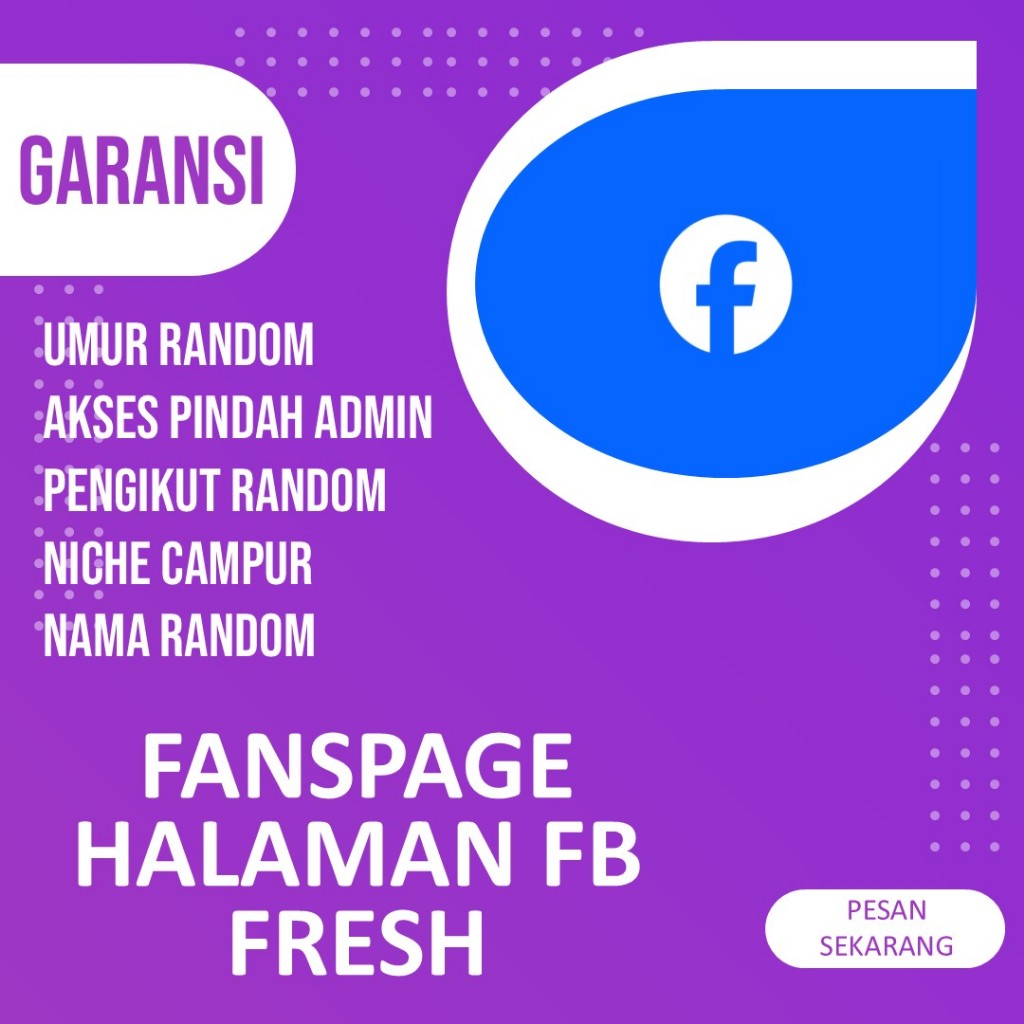 BERGARANSI FANSPAGE FRESH HALAMAN FB FRESH 0-3 BULAN COCOK UNTUK IKLAN / MONET MURAH