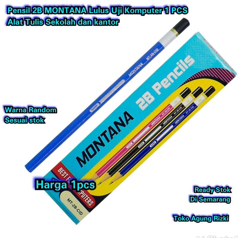 

Pensil 2B MONTANA Lulus Uji Komputer 1 Pcs Pencil Alat Tulis Sekolah dan Kantor MT-2B CID