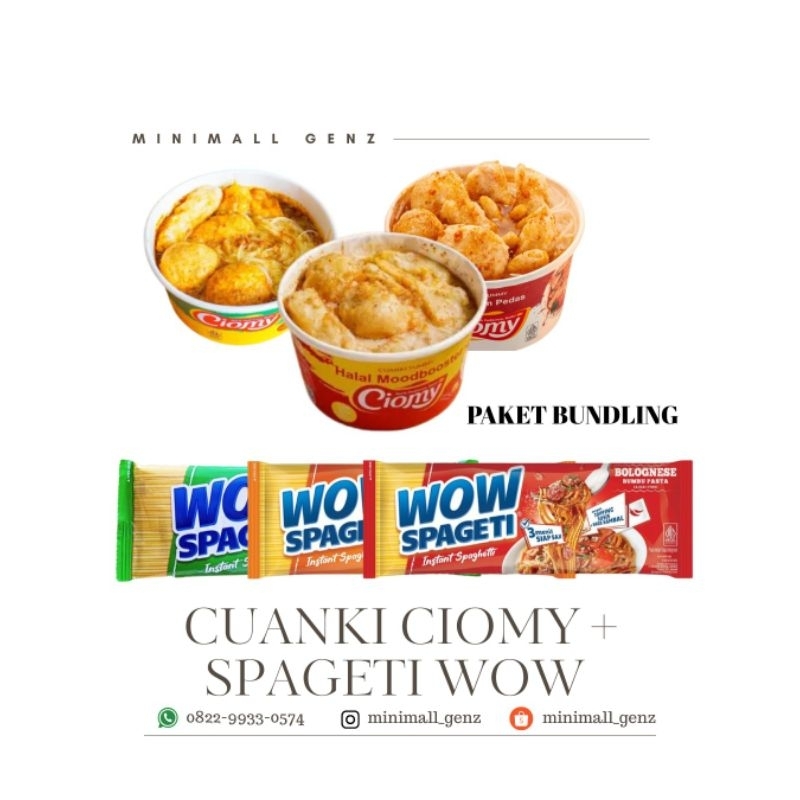 

[PAKET BUNDLING] 1 Ciomy + 1 Spageti wow
