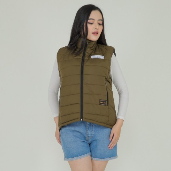 Rompi Motor Wanita Kekinian Hijau Army - Nyaman dan Stylish untuk Berkendara