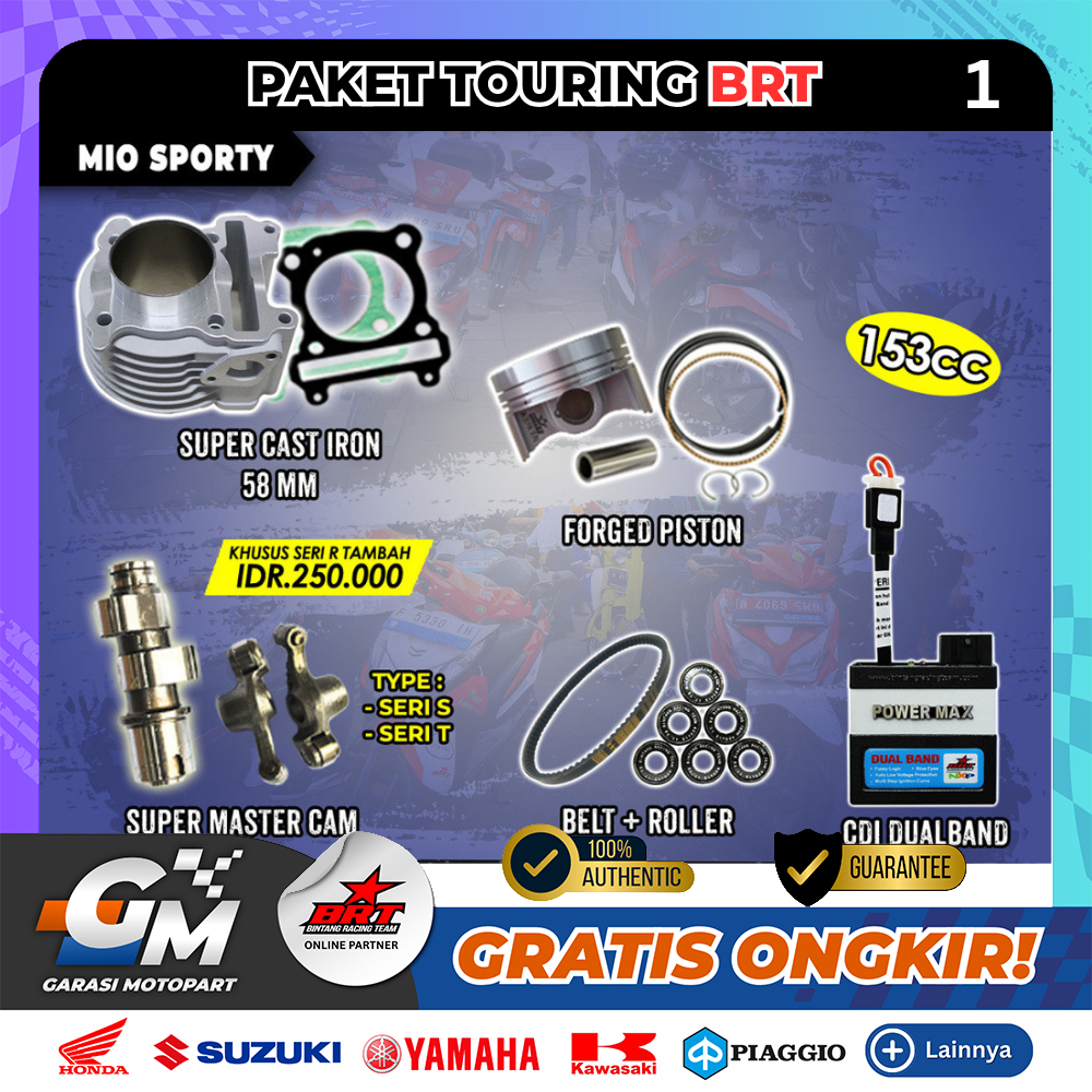 Paket Touring BRT Mio Sporty Mio Smile Mio Karburator Baru Berkualitas
