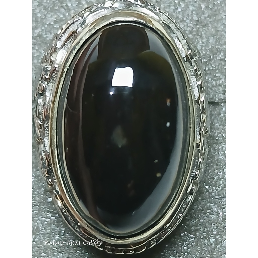 Cincin Pria Batu Akik Yaman Wulung Batu Raja Natural