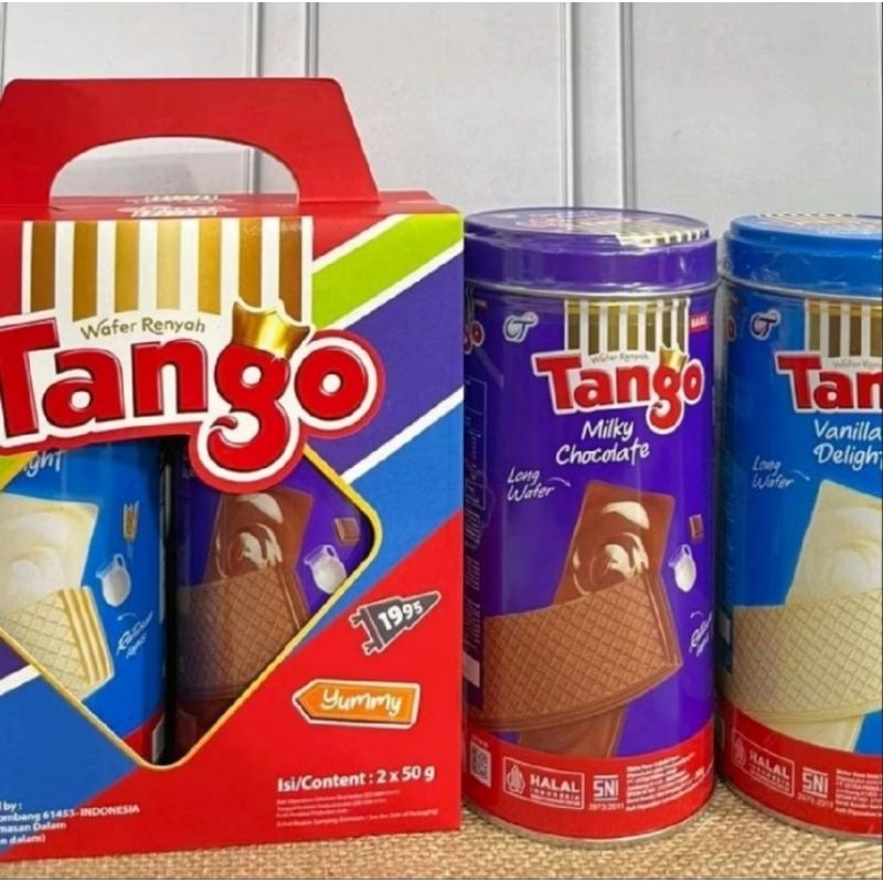 

Tango kaleng Milky Chocolate 50 gr satuan murah exp 2026
