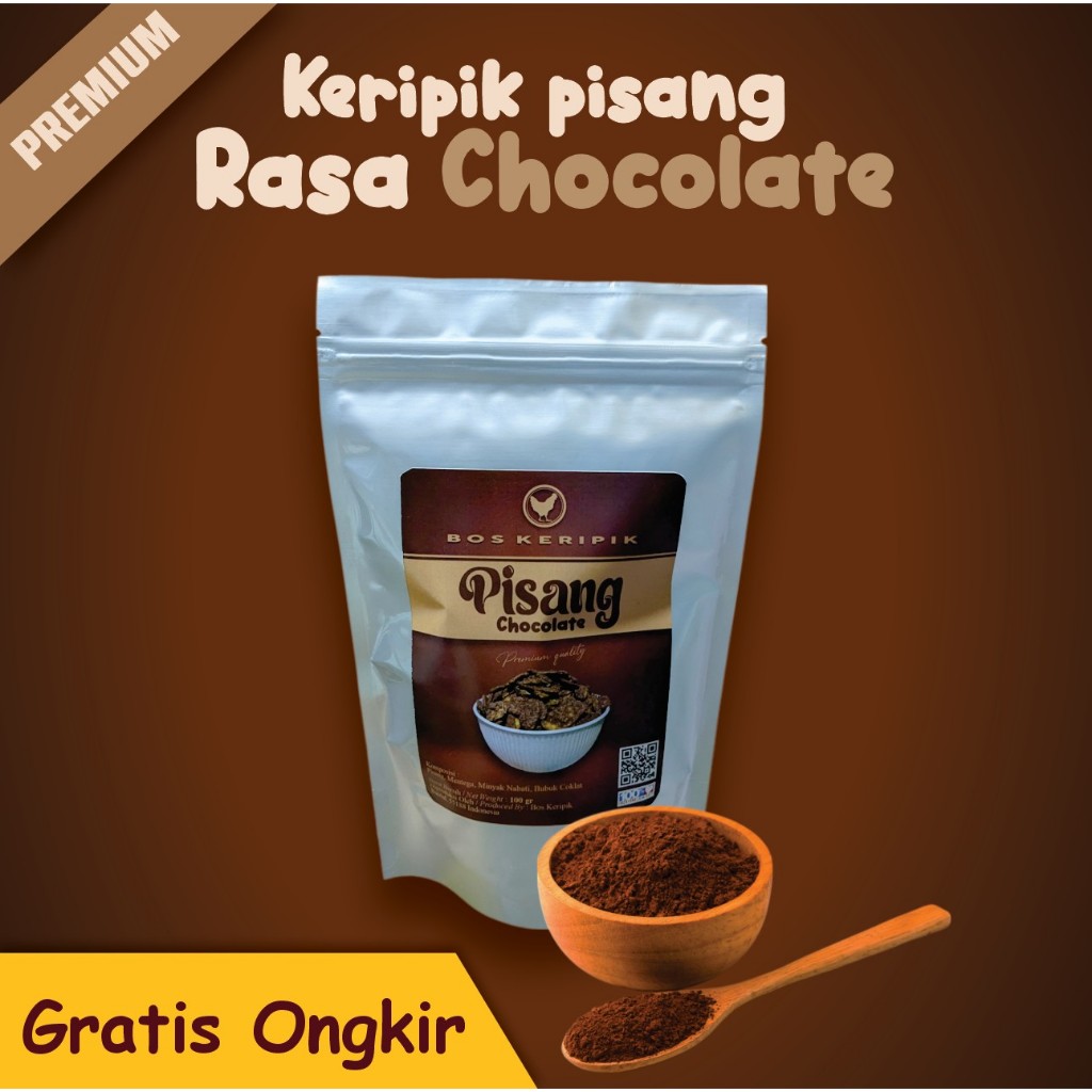 

Keripik pisang premium rasa cokelat 100 gram - Bos Keripik