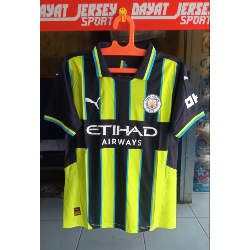 Jersey Manchester city away musim 2024/2025 Grade Ori