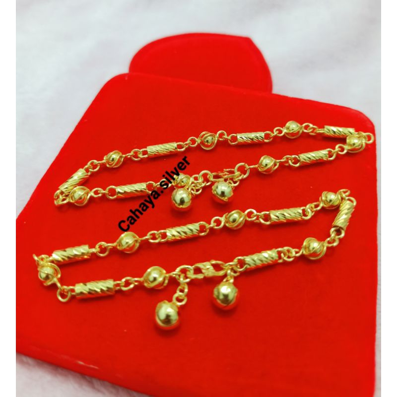 GELANG BAMBU BOLA PERAK 925