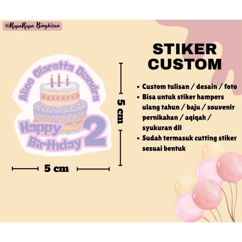 

Stiker Ulang Tahun Anak Custom