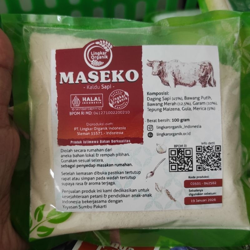 

Maseko Kaldu Sapi 100gr - Lingkar Organik / Nora Healthy Food