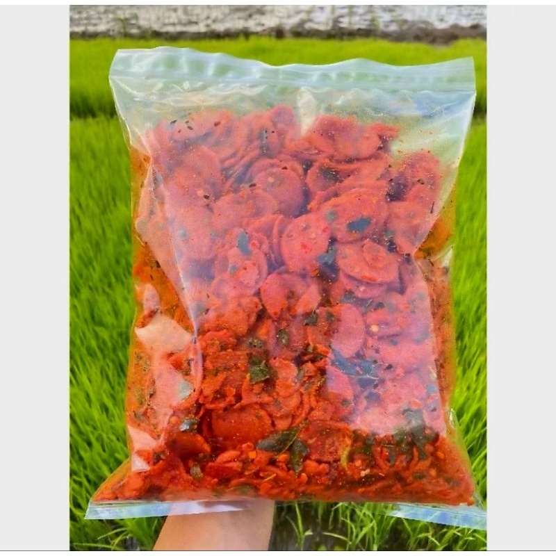 

Sosreng sosis goreng pedas harum daun jeruk isi 500 gram