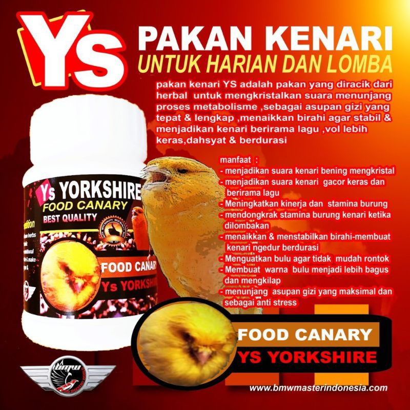 YORKSHIRE CANARY FOOD PAKAN KENARI UNTUK HARIAN DAN LOMBA
