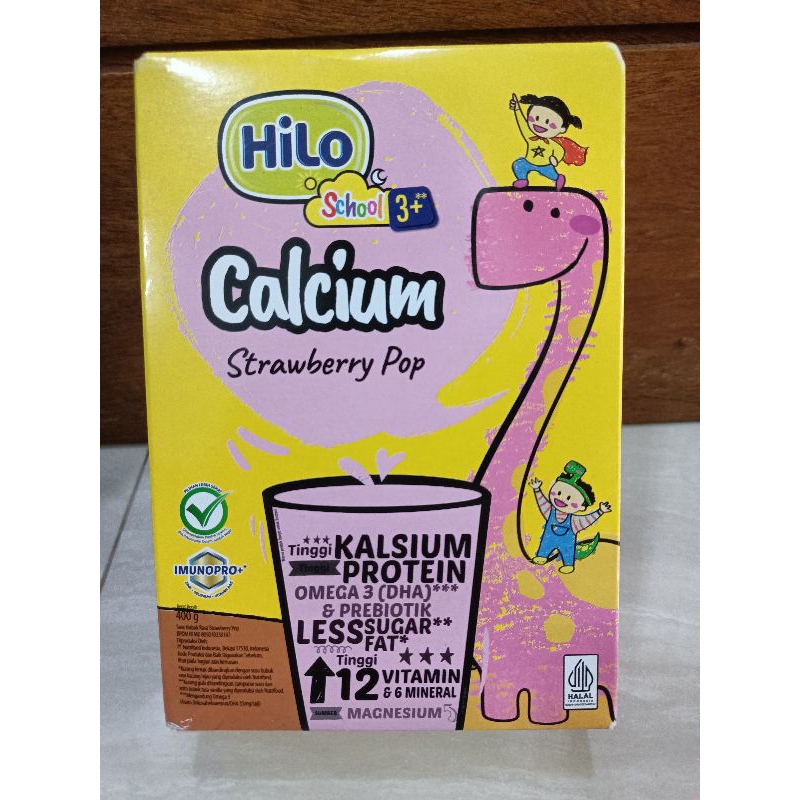 

HiLo School 3+ Strawberry Pop 400gr - Susu Pertumbuhan Anak Usia di atas 3 Tahun
