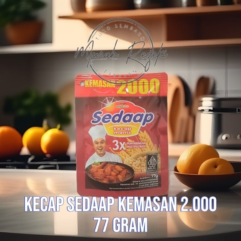 

Kecap Sedaap Kemasan Rp 2.000 77 Gram / Kecap Manis Kedelai Kuning Berkualitas Hemat & Ekonomis
