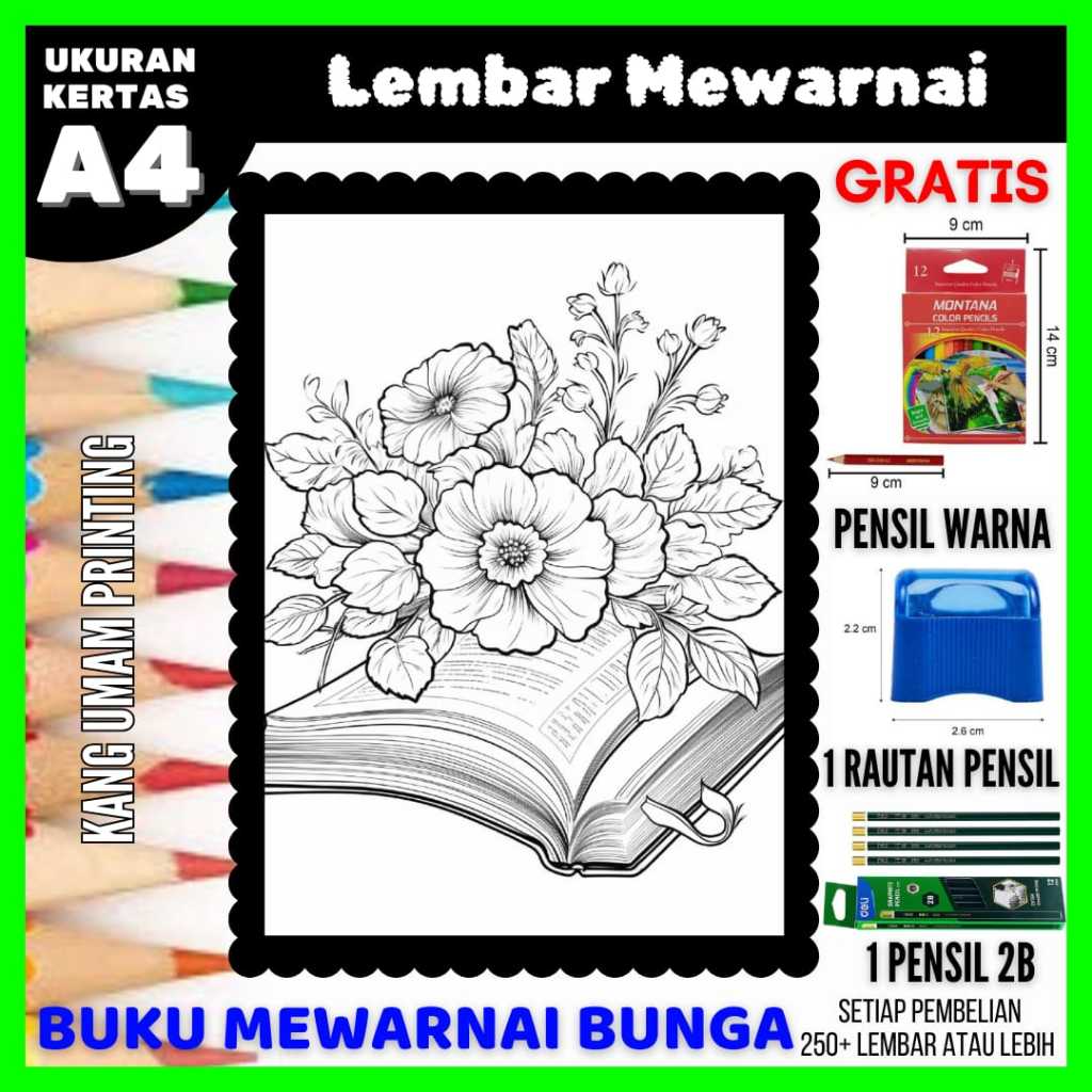 

Lembar Mewarnai Gambar Buku Dan Bunga Untuk Anak Sampai Dewasa Bagian 02, Sketsa, Drawing , Lukisan