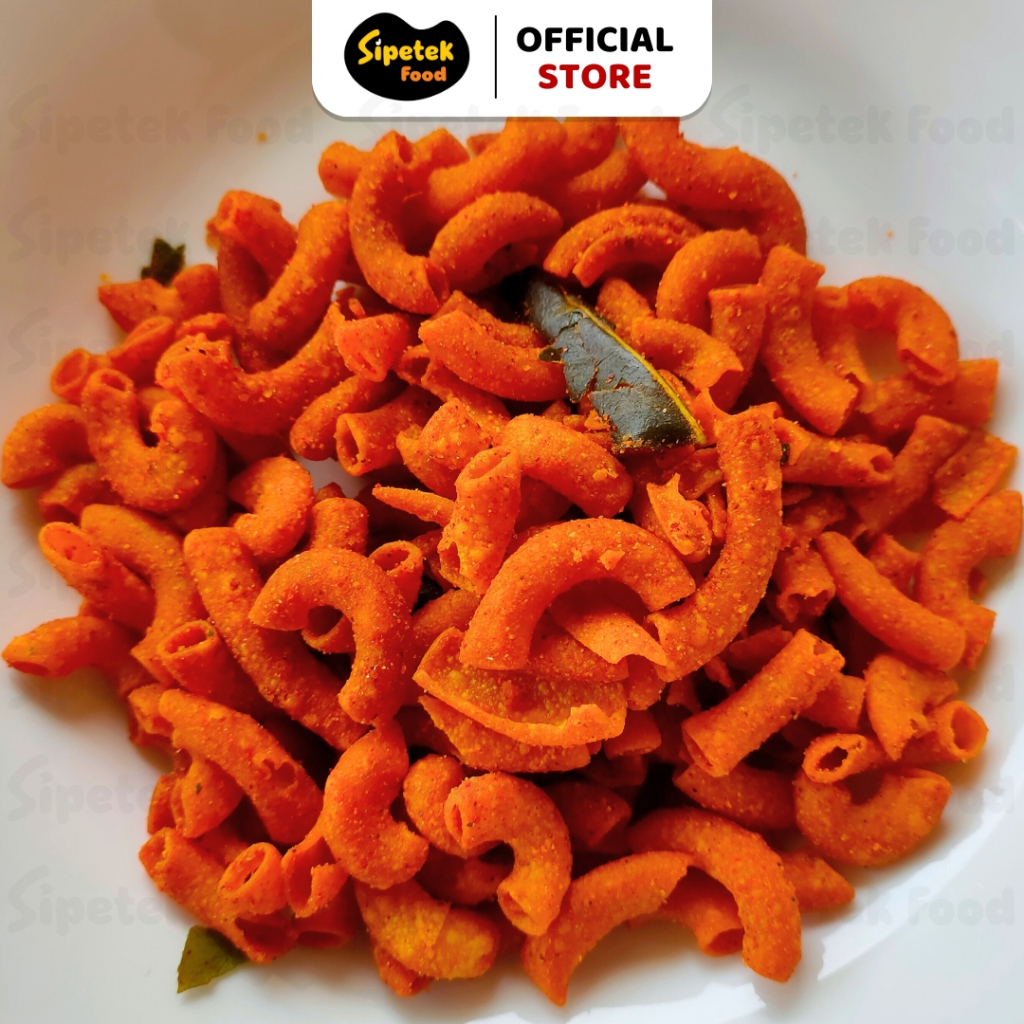 

wiw [BARU] Bundling Makaroni Pedas Daun Jeruk Pouch 50gr Isi 10pcs Hemat Jajan