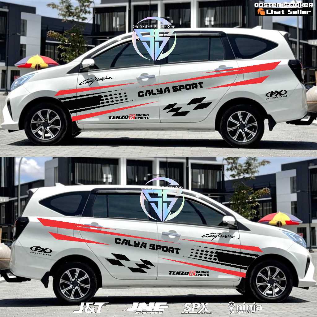 Stiker mobil sigra calya stiker striping cuting body mobil calya sigra