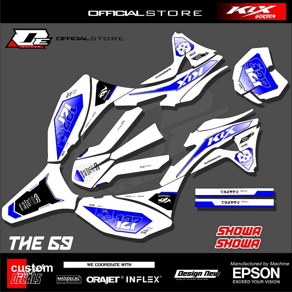THE69 Decal Stiker KLX GORDON Fullbody Decal Gordon Decal Stiker Variasi List Simpel Klx Gordon