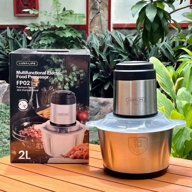 CHOPPER LUNA LIFE FOOD PROCESSOR FP 02 STAINLESS STEEL | Multifunctional electric food processor