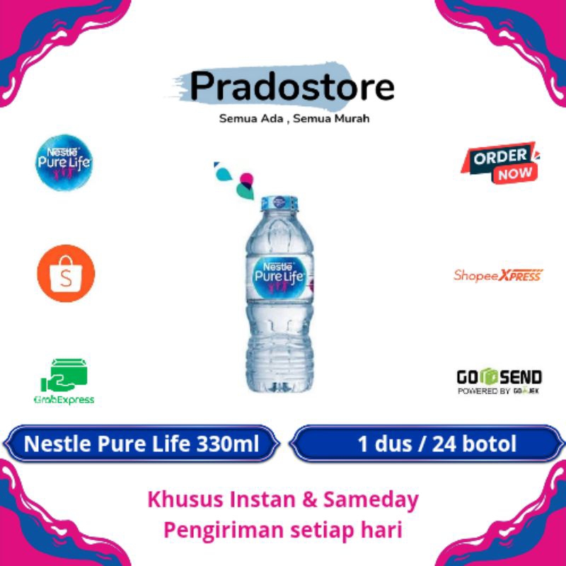

Nestle Pure Life Air Mineral Dalam Kemasan Botol 330ml [1dus / 24botol]