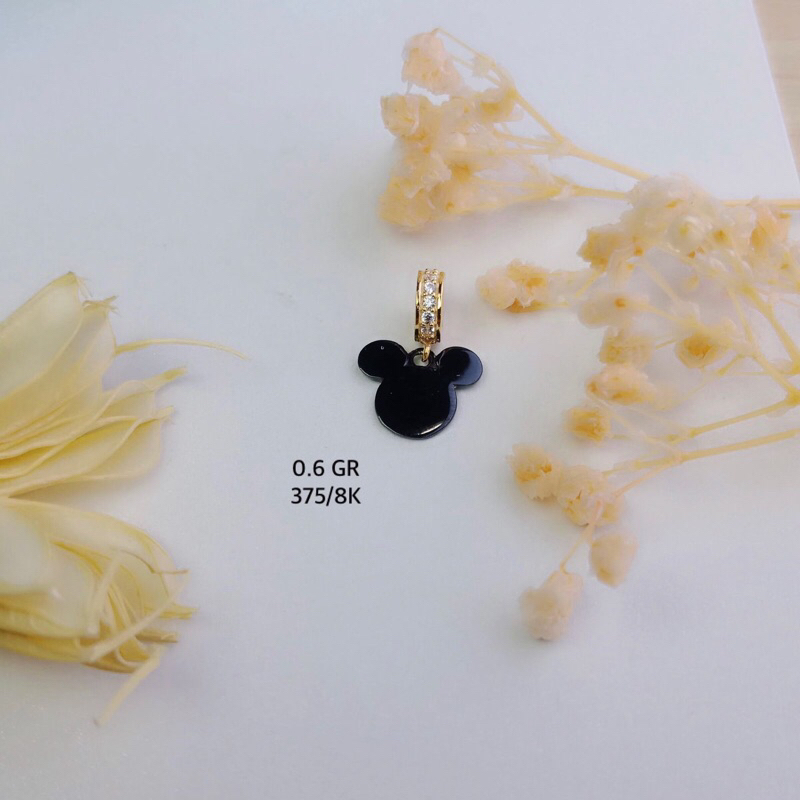 Liontin model mickey mouse balck gold 6212 - 0.6 black gold 375/8k