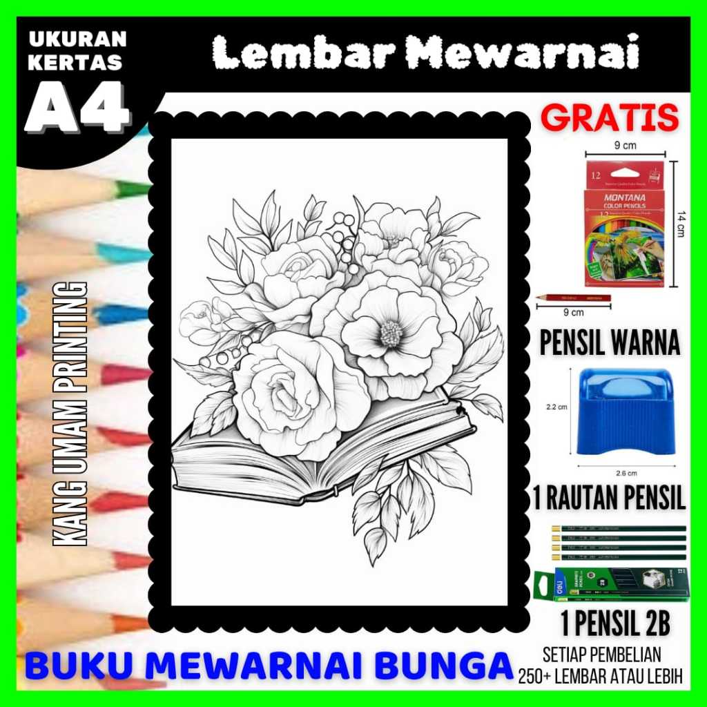 

Lembar Mewarnai Gambar Buku Dan Bunga Untuk Anak Sampai Dewasa Bagian 10, Sketsa, Drawing , Lukisan