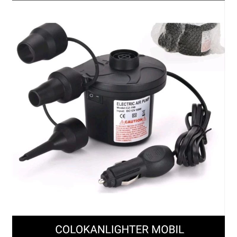 Pompa Angin Listrik Electric Air Pump/ Pompa Ban Mobil Elektrik Portable/ Pompa Matras Mobil Listrik